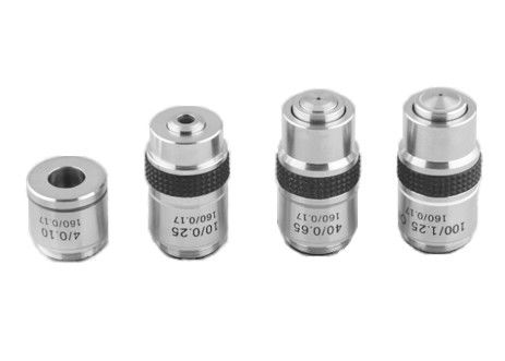 Scannen-Objektiv-biologisches Mikroskop-Chrome-Farbe 4X 10X 1600X