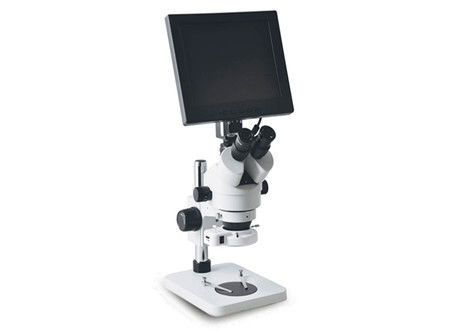 Binokulares Stereomikroskop des lauten Summens 7X-45X mit Bildschirm-Farbmonitor und LED-Licht für Mobiltelefon-Reparatur