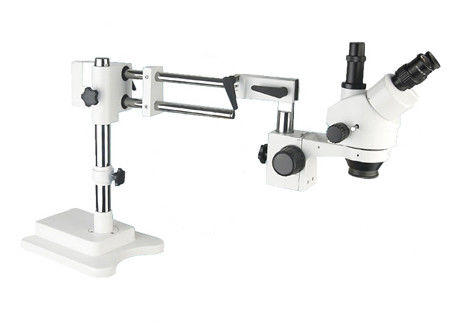 LED-Mikroskop-Stereomikroskop 3.5X 90X lauten Summens doppelter Arm-Boom-Stand Trinocular