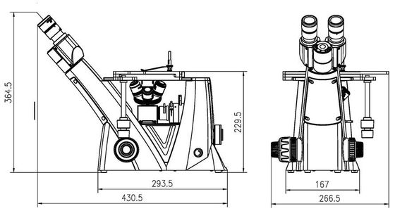Metallurgisches umgekehrtes helles Feld optisches Mikroskop 50X-1000X Combinated